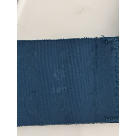 Lululemon Fine Form Bra Seamless Construction Yoga Bermuda Teal 36C - Picture 14 of 16